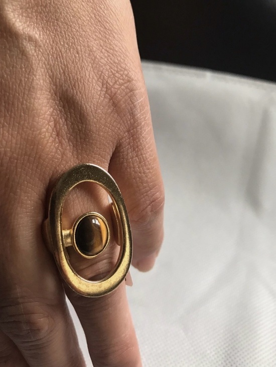 Ben-Amun Jewelry - NWT [Ben-Anum] Sculpture Garden 24K Gold-Plated Oval Statement Ring Women’s Sz 7